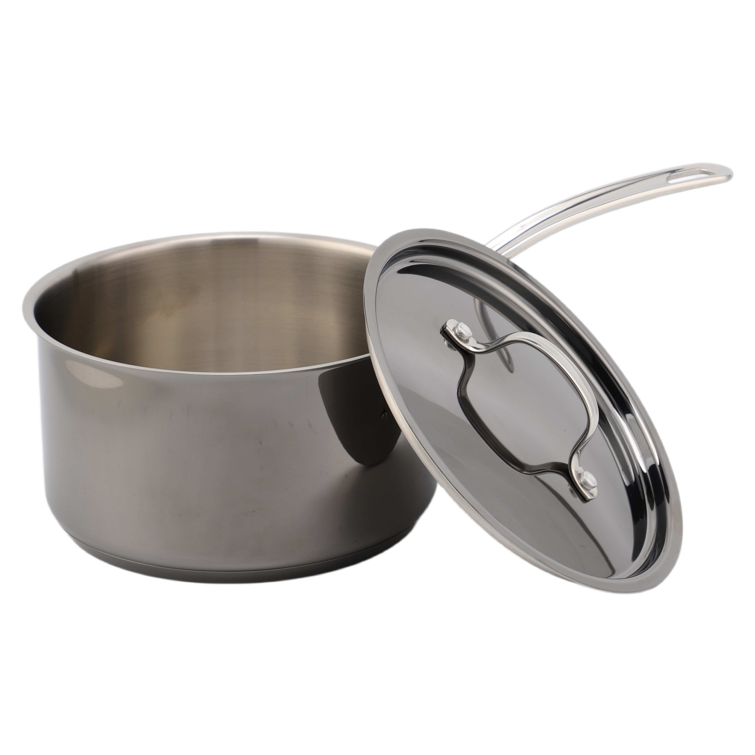 Wholesale Custom Kitchen Utensils Stainless Steel Impact Bonded Bottom Cooking Pot Set Pots Casserole Sets