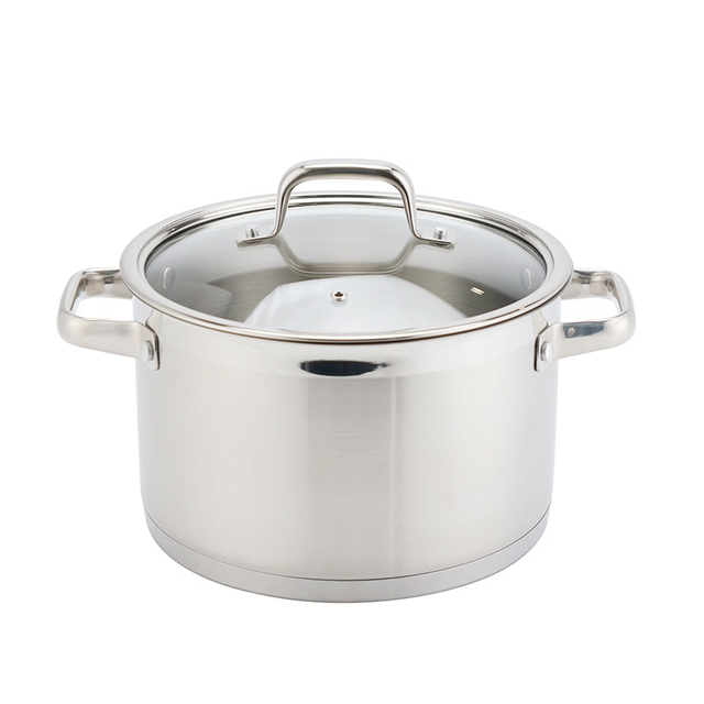Wholesale Delicate Appearance Multi Function Impact Bonded Bottom Thickening Base Cookware Stainless Steel Casserole Set Soup & Stock Pots With Lids 