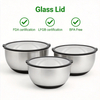 Customized Mixing Bowls Set 3QT 5QT Stainless Steel Mixing Bowl With Glass Lid
