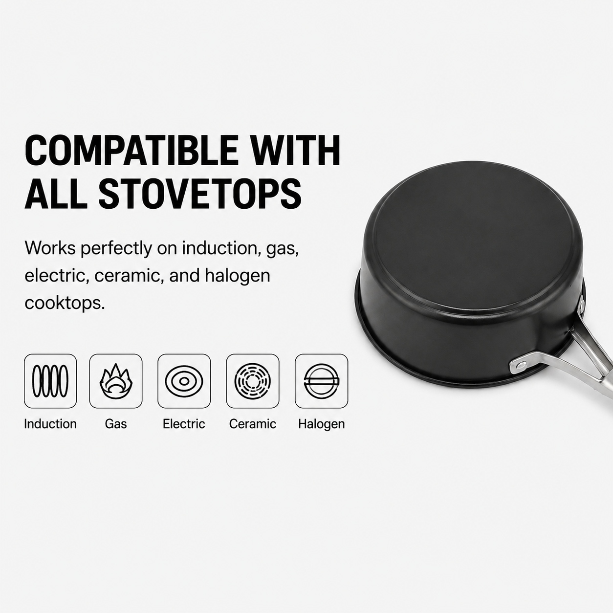 Factory New Arrival Design 16/18CM Carbon Steel Sauce Pan with Glass Lid Multipurpose Induction Cookware for Cooking Pot