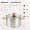 Factory New Arrival Stainless Steel Cookware Set with Bakelite Handle Cooking Pots and Pans Brazed Bottom Cookware Set Saucepan Casserole