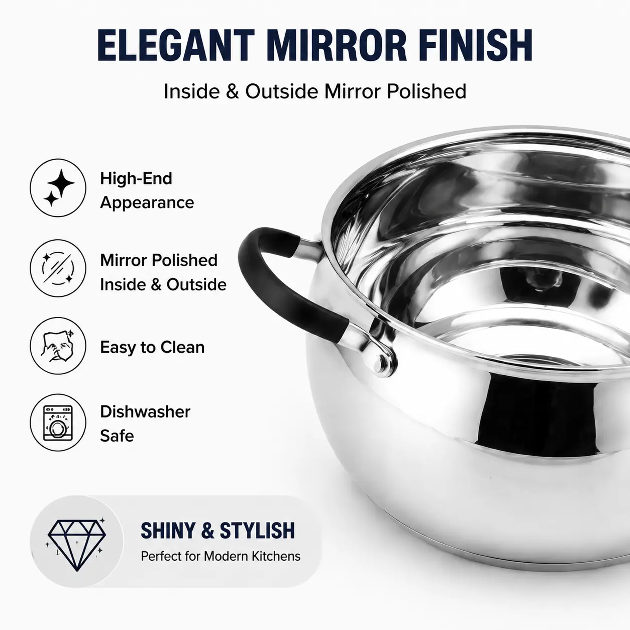 Factory Supply Stainless Steel Apple-Shaped Casserole Set With Stainless Steel + Silicone Handle and Lid Brazed Bottom Casserole