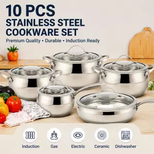 Factory New Arrival Stainless Steel Cookware Set with Handle Apple Shape Cookware Brazed Bottom Cookware Set Saucepan Casserole
