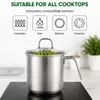Factory Supply Wholesale Stainless Steel Deep Fryer Pot Asparagus Pot with Lid & Inner Rack Basket Tall Body Pasta Pot