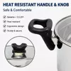 Factory Supply Stainless Steel Casserole Pots With Bakelite Handle and Tempered Glass Lid Brazed Bottom Pots Casserole