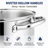 Factory Supply Stainless Steel Stockpot Set With Stainless Steel Handle & Glass Lid Brazed Bottom Stockpot Suitable All Cooktops