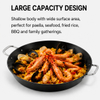 Factory New Arrival Exclusive Design Seasoned Carbon Steel 30/34/38/40cm Paella Pan Naturally Non Stick Pans Skillets Induction Compatible