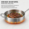 Factory New Arrival Multipurpose Tri-Ply Stainless Steel Saute Pan with Stainless Steel Cover And Helper Handle Deep Saute Pan