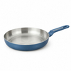 Factory Supply Wholesale 8 Pieces 2-ply Stainless Steel Cookware Sets Kitchen Frying Pan with Bakelite Handle + Aluminum Sleeve