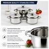 2026 Factory New Arrival Multipurpose Wholesale Custom Kitchen Stainless Steel Cooking Pot Casserole Set Pot 6 Pieces Cookware Sets