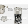 Factory New Arrival Wholesale High Quality 18/10 Triply Stainless Steel 3 Layer Pots And Pans Cookware Set Saucepan Frying Pan