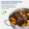 Factory New Arrival Tri-ply Stainless Steel Dutch Oven Cooking Pot Set Eco-Friendly Oven Safe Tempered Glass Lid Dishwasher Safe