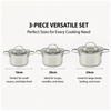 Factory Supply Stainless Steel Pots And Pans Cookware Set With Handle And Glass Cover Brazed Bottom Cookware Set Casserole