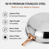New Multipurpose Impact Bonded Bottom Stainless Steel Saute Pan with Cover And Helper Handle Stainless Steel Deep Saute Pan