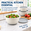 3-Piece Eco-Friendly Plastic Kitchen Mixing Bowl Set with PE Lid Versatile Salad Bowl Non Slip Nesting for Salad Cooking Baking 