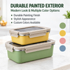 New Design Factory 304 Stainless Steel Fresh-keeping Lunch Box Transparent Lid Leak-proof Food Grade Microwave Sealed Box