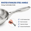 Factory Supply Wholesale Stainless Steel Frying Pan Set Kitchen Cooking Brazed Bottom Frying Pan Set with Stainless Steel Handle