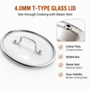Factory Supply Wholesale 5-ply Copper Sautepan Kitchen Cooking 5-ply Copper Fry Pan with Stainless Steel Handle Fine-line Design