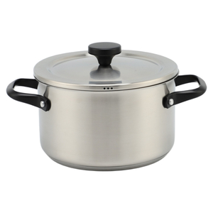 Factory Direct Sales Stainless Steel Kitchenware Black Handle Cookware Set Cooking Pots Stainless Steel Impact Bonded Bottom Cookware Set