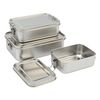 Stainless Steel High Capacity 1-3L Food Container Stainless Steel Lid Lightweight Portable Heatable Lunch Box