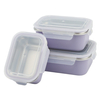 Rectangular Portable Stainless Steel Lunch Box Container with Lid and Cover to Store Food Dishwasher Freezer Safe
