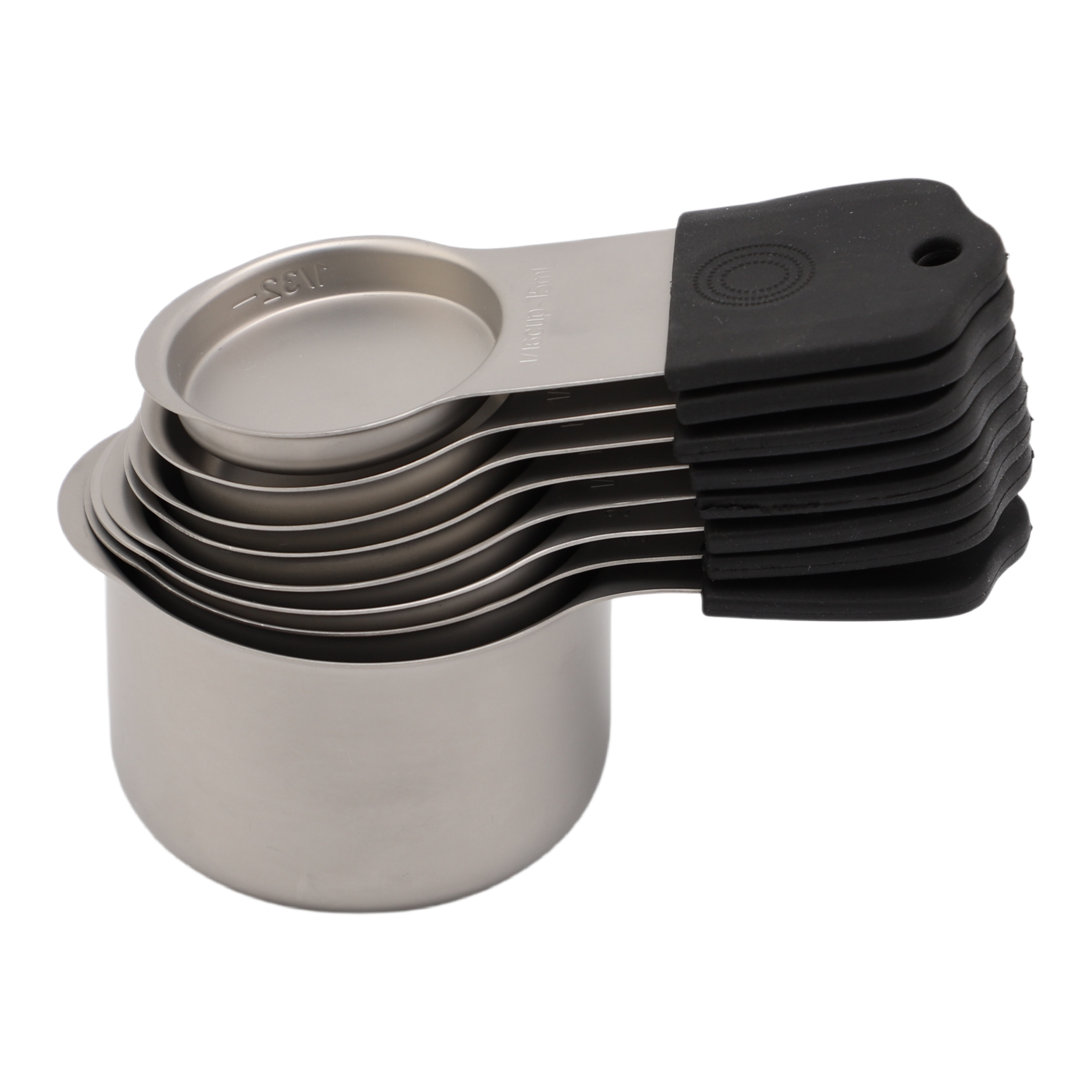 Magnetic Stainless Steel Measuring Cups Set Measuring Tools With Silicone Handle- Accurate and Durable Kitchen Tool