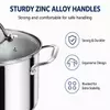 Factory Supply Wholesale Hot Selling Stainless Steel Luxury Cooking Pot Set with Glass Lid Large Capacity Soup Pot Stockpot