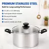 Factory New Arrival Stainless Steel Cookware Set with Bakelite Handle Cooking Pots Brazed Bottom Cookware Set Saucepan Casserole