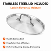 Factory New Arrival Brazed Bottom Stainless Steel Saute Pan with Stainless Steel Cover and Helper Handle Deep Saute Pan