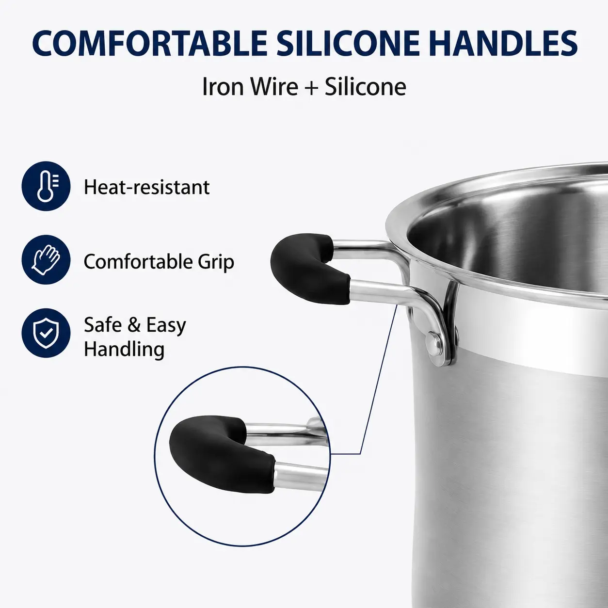 Factory Supply Wholesale Stainless Steel Belly Shape Cooking Pot Set with Stainless Steel Lid Large Capacity Soup Pot Stockpot