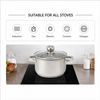 New Factory Custom Kitchen Stainless Steel Soup Steamer Pot Set With Glass Lid Stainless Steel Cooking Pot Set Cookware Sets
