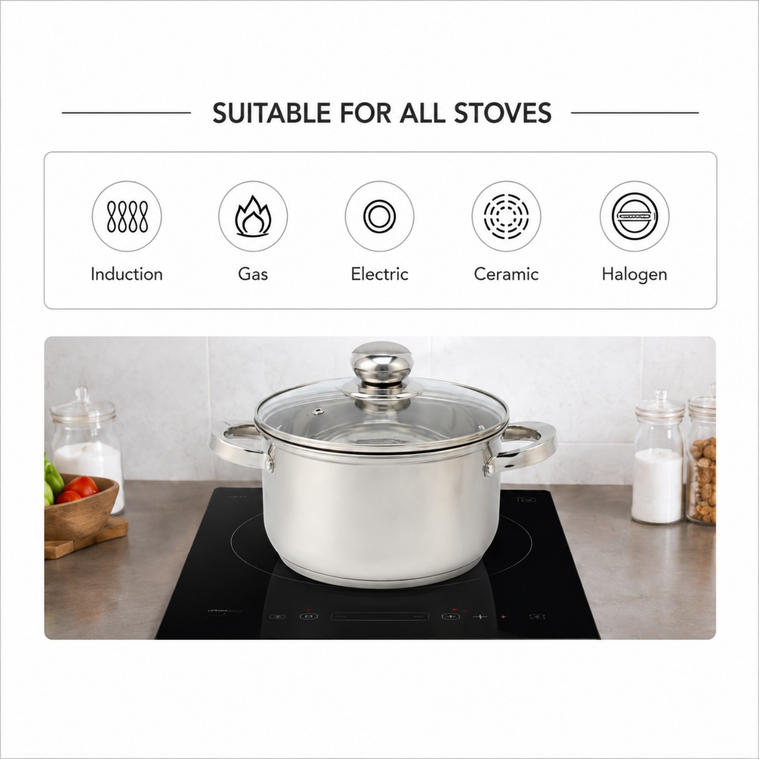 New Factory Custom Kitchen Stainless Steel Soup Steamer Pot Set With Glass Lid Stainless Steel Cooking Pot Set Cookware Sets