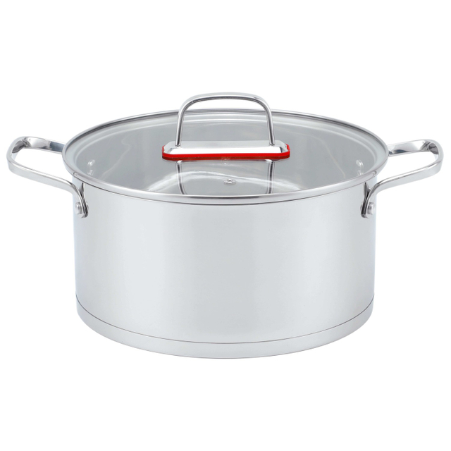 Factory Supply Stainless Steel Pots And Pans 9PCS Cookware Set With Silicone Handle And Lid Impact Bonded Bottom Casserole