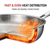 Factory New Arrival 11 Piece High Quality No Coating Tri-Ply Titanium Hammered Pots and Pans Cookware Set with Glass Lid