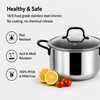 Factory New Arrival Wholesale 11 Pieces 5-ply Stainless Steel Cookware Sets 5-ply Kitchen Cooking Pan Pot Set with Black Handle