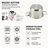 Factory Supply Stainless Steel Pots And Pans Cookware Set With Handle And Glass Cover Brazed Bottom Cookware Set Casserole