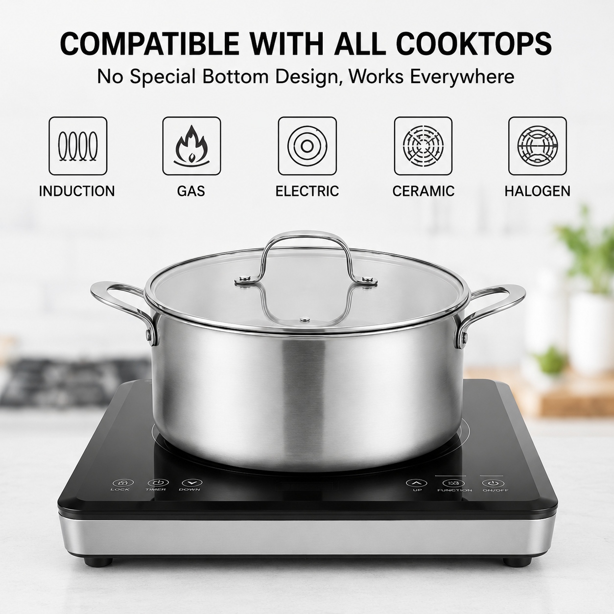 Factory New Arrival 9 Piece High Quality Wholesale 18/10 Triply Stainless Steel Pots and Pans Cookware Set Saucepan Frying Pan