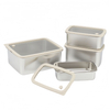 New Design Factory 304 Stainless Steel Fresh-keeping Lunch Box Glass Cover Leak-proof Heating Food Grade Microwave Sealed Box