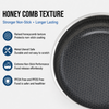 Hot Sale Factory New Arrival Custom Ceramic Non-stick Triply Stainless Steel Fry Pan Skillets Cookware Set Honeycomb Frying Pan