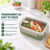 New Design Factory 304 Stainless Steel Fresh-keeping Lunch Box Transparent Lid Leak-proof Food Grade Microwave Sealed Box