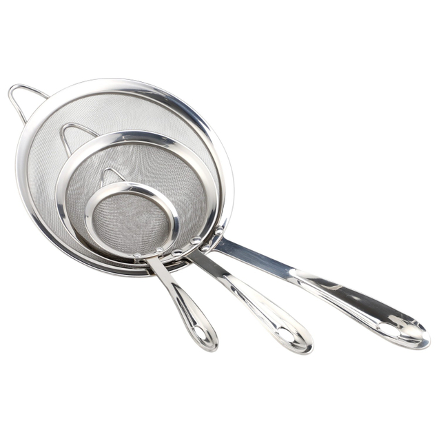 Stainless Steel Flour Sifter Sieve Stainless Steel Fine Tea Mesh Strainer Colander Wire Mesh Oil Filter Strainer