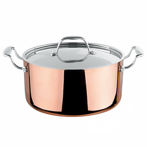 Factory New Arrival Tri-ply Copper Cookware Set with Handle Cooking Pots Induction Bottom Cookware Set Saucepan Stockpot