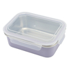 Rectangular Portable Stainless Steel Lunch Box Container with Lid and Cover to Store Food Dishwasher Freezer Safe