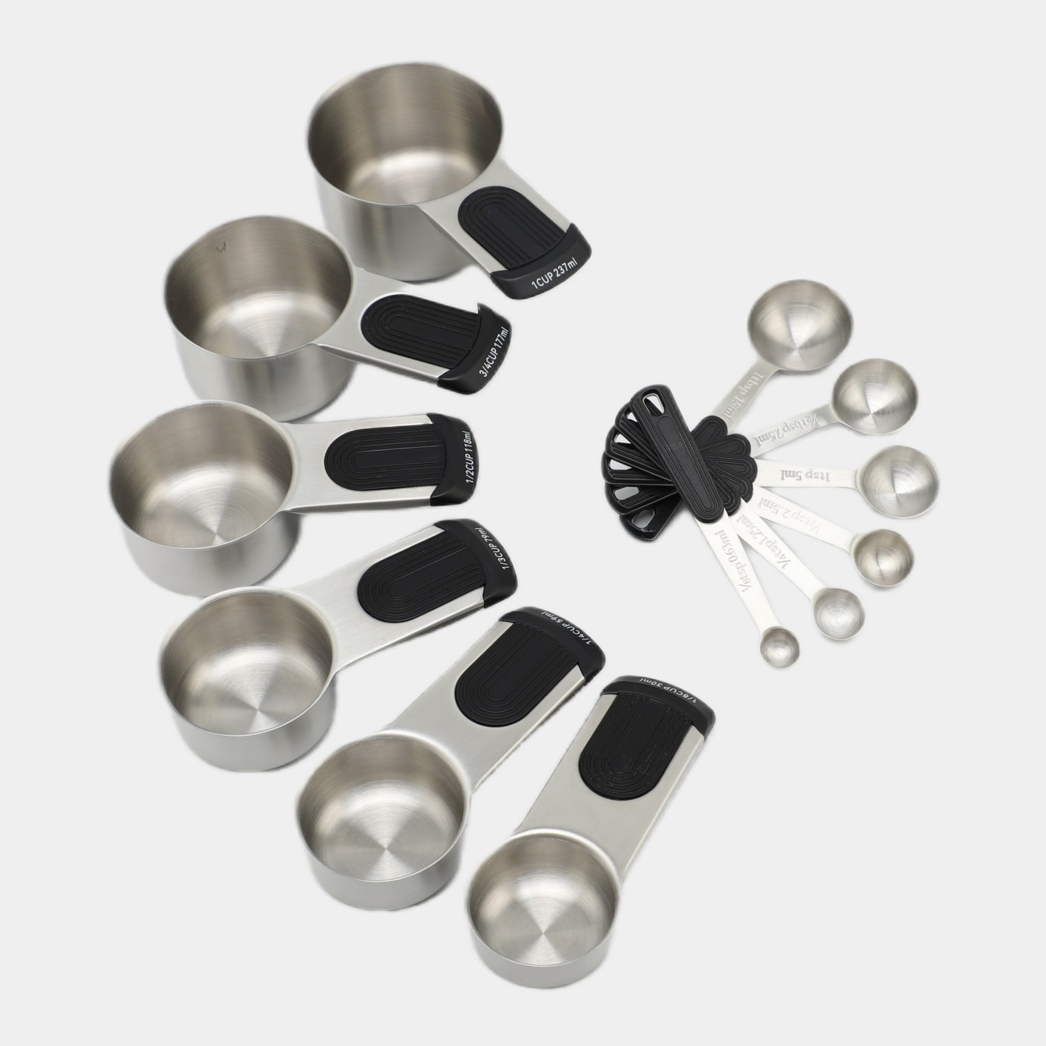 Factory Price High Quality Stainless Steel Measuring Cups Spoons Set Food Grade Baking Dessert Seasoning for Kitchen Use