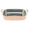 Factory Wholesale Tri-ply Copper Roaster Au & Baking Pans Rectangular Shape Dishwasher Safe Roaster With Side Handle Easy Clean