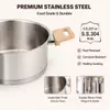 Factory New Arrival Stainless Steel Cookware Set with Bakelite Handle Cooking Pots and Pans Brazed Bottom Cookware Set Saucepan Casserole