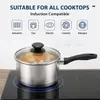 Factory New Arrival Stainless Steel Cookware Set with Bakelite Handle Cooking Pots Brazed Bottom Cookware Set Saucepan Casserole