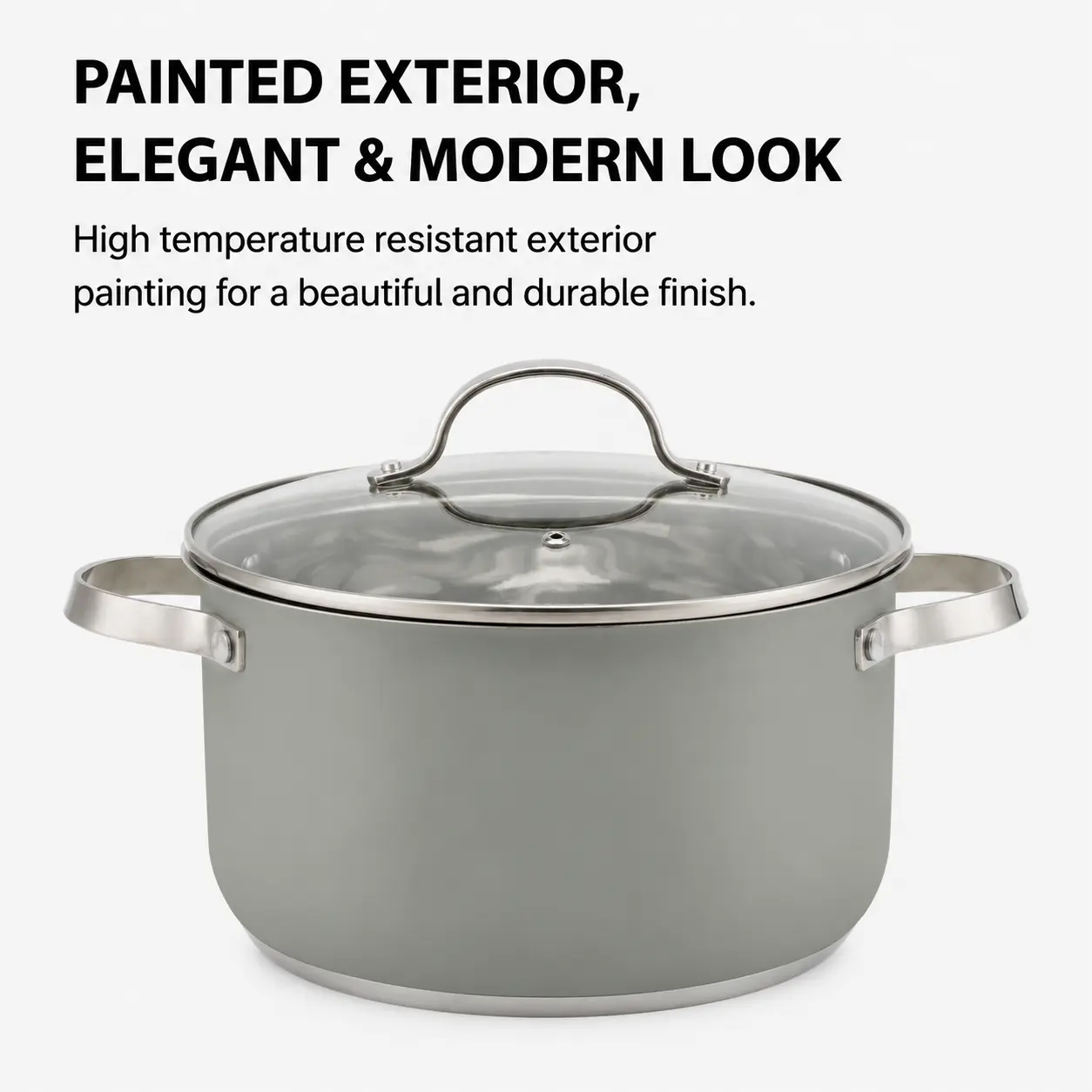 Factory Supply Stainless Steel Pots and Pans 8PCS Cookware Set With Stainless Steel Handle and Lid Brazed Bottom Pots Casserole