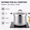 Factory Supply Wholesale Stainless Steel Belly Shape Cooking Pot Set with Stainless Steel Lid Large Capacity Soup Pot Stockpot