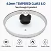 Factory Supply Stainless Steel Casserole Pots With Bakelite Handle and Tempered Glass Lid Brazed Bottom Pots Casserole